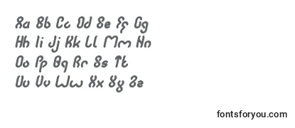 Überblick über die Schriftart JUSSTA Italic