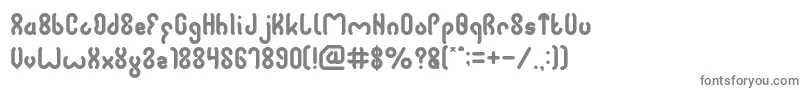JUSSTA-fontti – harmaat kirjasimet valkoisella taustalla