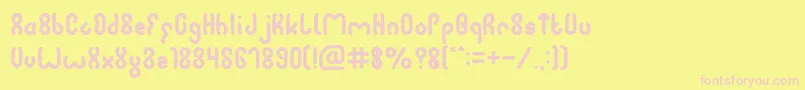 JUSSTA Font – Pink Fonts on Yellow Background