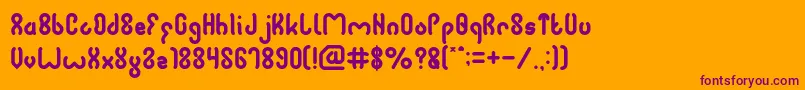 JUSSTA Font – Purple Fonts on Orange Background