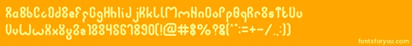 JUSSTA Font – Yellow Fonts on Orange Background