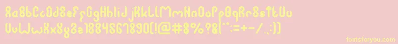 JUSSTA Font – Yellow Fonts on Pink Background