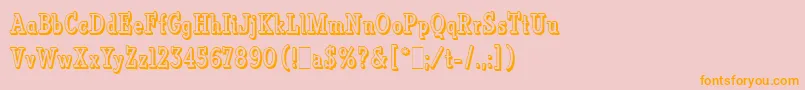 VermontLetPlain.1.0 Font – Orange Fonts on Pink Background