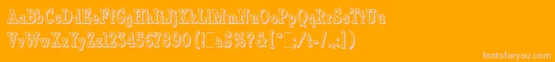 VermontLetPlain.1.0 Font – Pink Fonts on Orange Background