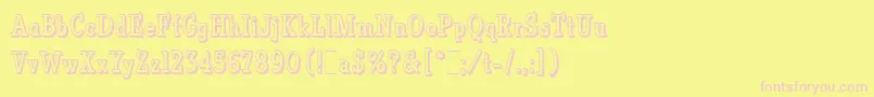 VermontLetPlain.1.0 Font – Pink Fonts on Yellow Background