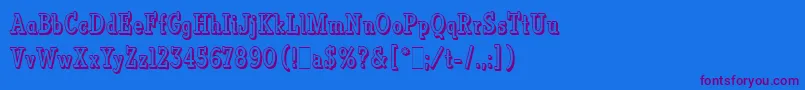 Шрифт VermontLetPlain.1.0 – фиолетовые шрифты на синем фоне