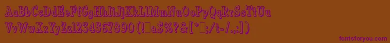 Шрифт VermontLetPlain.1.0 – фиолетовые шрифты на коричневом фоне