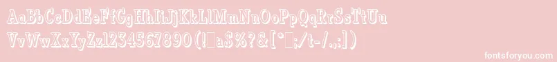 VermontLetPlain.1.0 Font – White Fonts on Pink Background