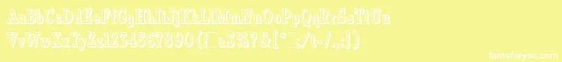 VermontLetPlain.1.0 Font – White Fonts on Yellow Background