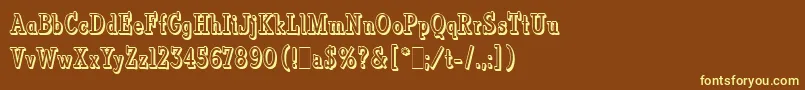 Police VermontLetPlain.1.0 – polices jaunes sur fond brun