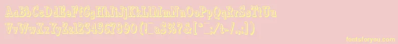 VermontLetPlain.1.0-Schriftart – Gelbe Schriften auf rosa Hintergrund