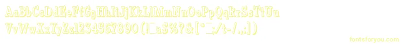 VermontLetPlain.1.0-fontti – keltaiset fontit