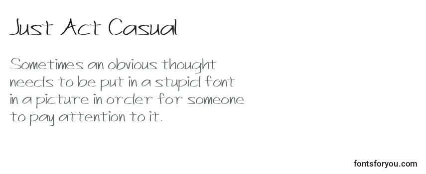 Just Act Casual Font