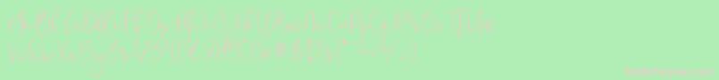 Just Jessy Demo Font – Pink Fonts on Green Background