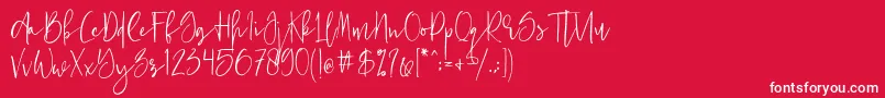 Just Jessy Demo Font – White Fonts on Red Background