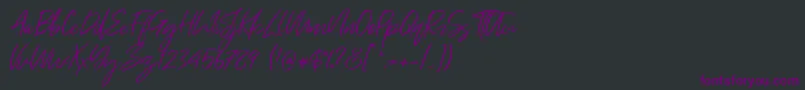 Just Kelly Justine Font – Purple Fonts on Black Background
