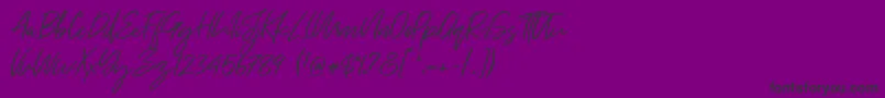 Just Kelly Justine Font – Black Fonts on Purple Background
