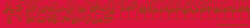 Just Like That Font – Brown Fonts on Red Background