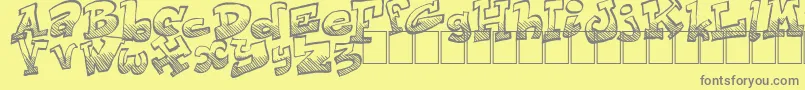 Just Like That Font – Gray Fonts on Yellow Background
