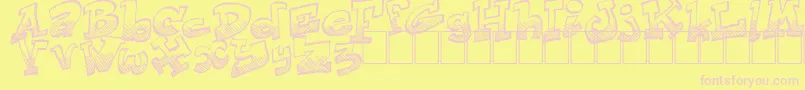 Just Like That Font – Pink Fonts on Yellow Background