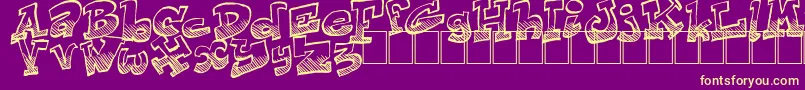 Just Like That Font – Yellow Fonts on Purple Background