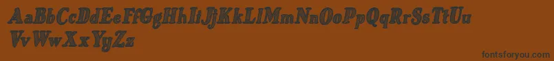 fuente Just Mandrawn Italic – Fuentes Negras Sobre Fondo Marrón
