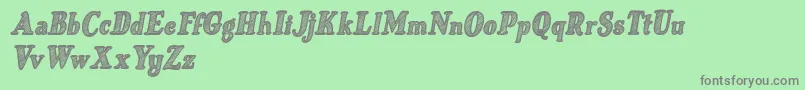 Just Mandrawn Italic Font – Gray Fonts on Green Background