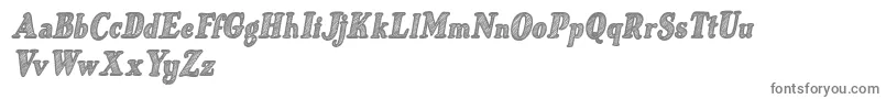 フォントJust Mandrawn Italic – 白い背景に灰色の文字