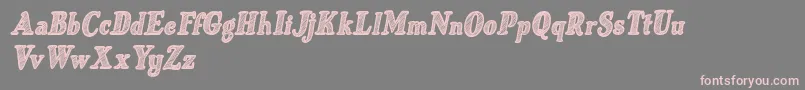 Just Mandrawn Italic Font – Pink Fonts on Gray Background