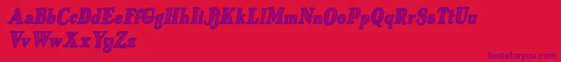 fuente Just Mandrawn Italic – Fuentes Moradas Sobre Fondo Rojo