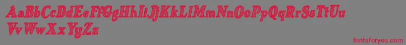 Just Mandrawn Italic-Schriftart – Rote Schriften auf grauem Hintergrund