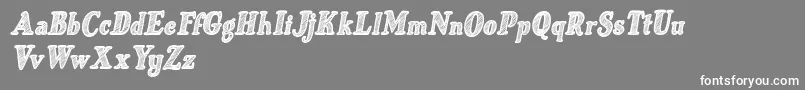 Just Mandrawn Italic-Schriftart – Weiße Schriften auf grauem Hintergrund