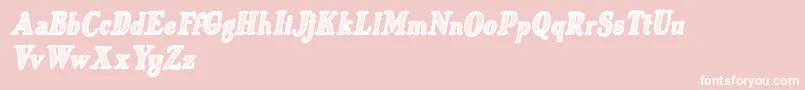 Just Mandrawn Italic Font – White Fonts on Pink Background