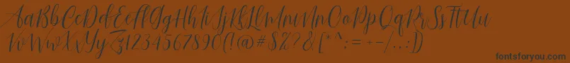 Just Married Font – Black Fonts on Brown Background