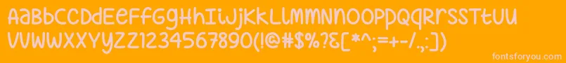 Just Sayin  -Schriftart – Rosa Schriften auf orangefarbenem Hintergrund