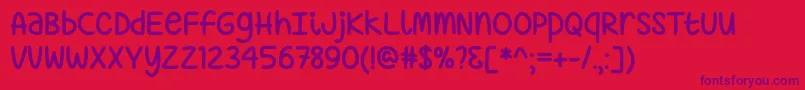 Just Sayin   Font – Purple Fonts on Red Background