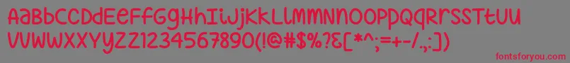 Just Sayin   Font – Red Fonts on Gray Background