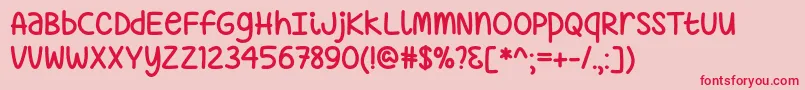 Just Sayin   Font – Red Fonts on Pink Background