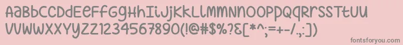Just Sayin  -Schriftart – Graue Schriften auf rosa Hintergrund