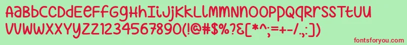 Just Sayin   Font – Red Fonts on Green Background