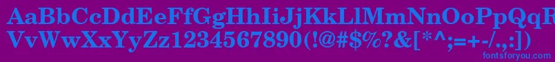 AgNewHandbookBoldBold Font – Blue Fonts on Purple Background