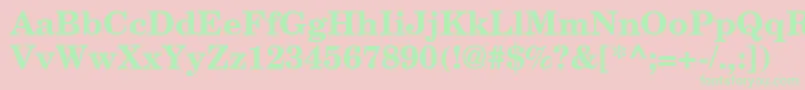 AgNewHandbookBoldBold Font – Green Fonts on Pink Background