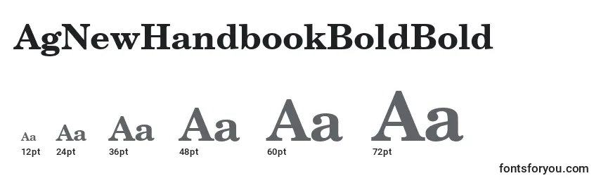 Größen der Schriftart AgNewHandbookBoldBold
