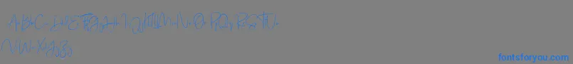 Just Sunday Demo-Schriftart – Blaue Schriften auf grauem Hintergrund