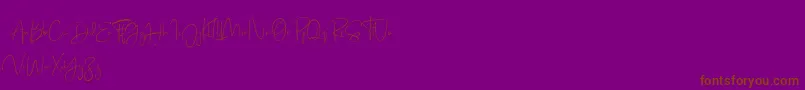 Just Sunday Demo Font – Brown Fonts on Purple Background