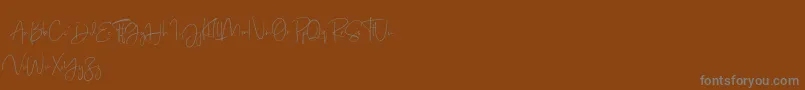 Just Sunday Demo Font – Gray Fonts on Brown Background