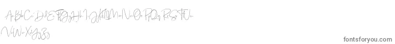 フォントJust Sunday Demo – 白い背景に灰色の文字