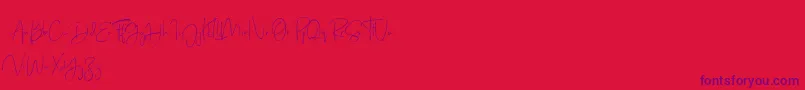Just Sunday Demo Font – Purple Fonts on Red Background
