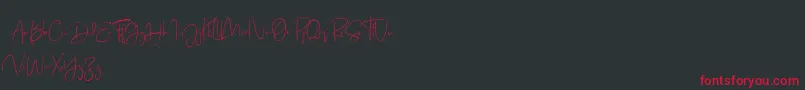 Just Sunday Demo Font – Red Fonts on Black Background