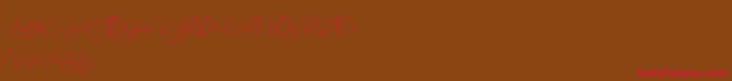 Just Sunday Demo Font – Red Fonts on Brown Background